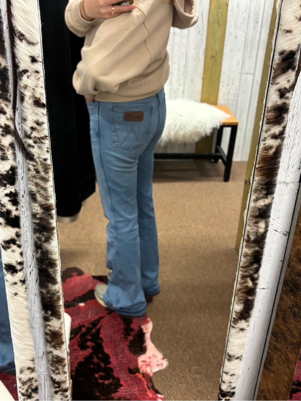 Wrangler Light Blue Boot Cut Jeans for Women